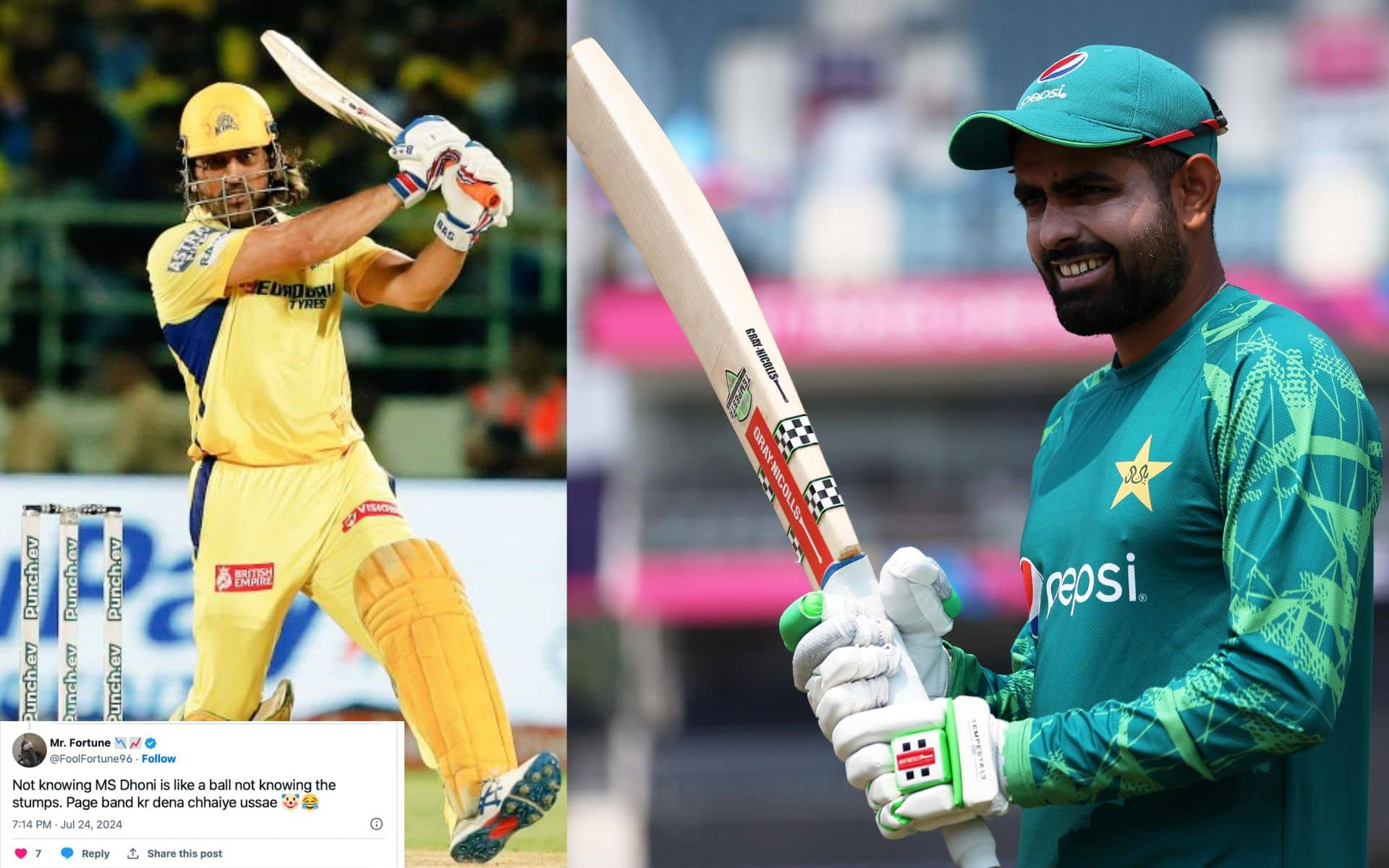 Babar Azam's Bat Company Insults MS Dhoni With A Distasteful 'Never Heard Of' Remark